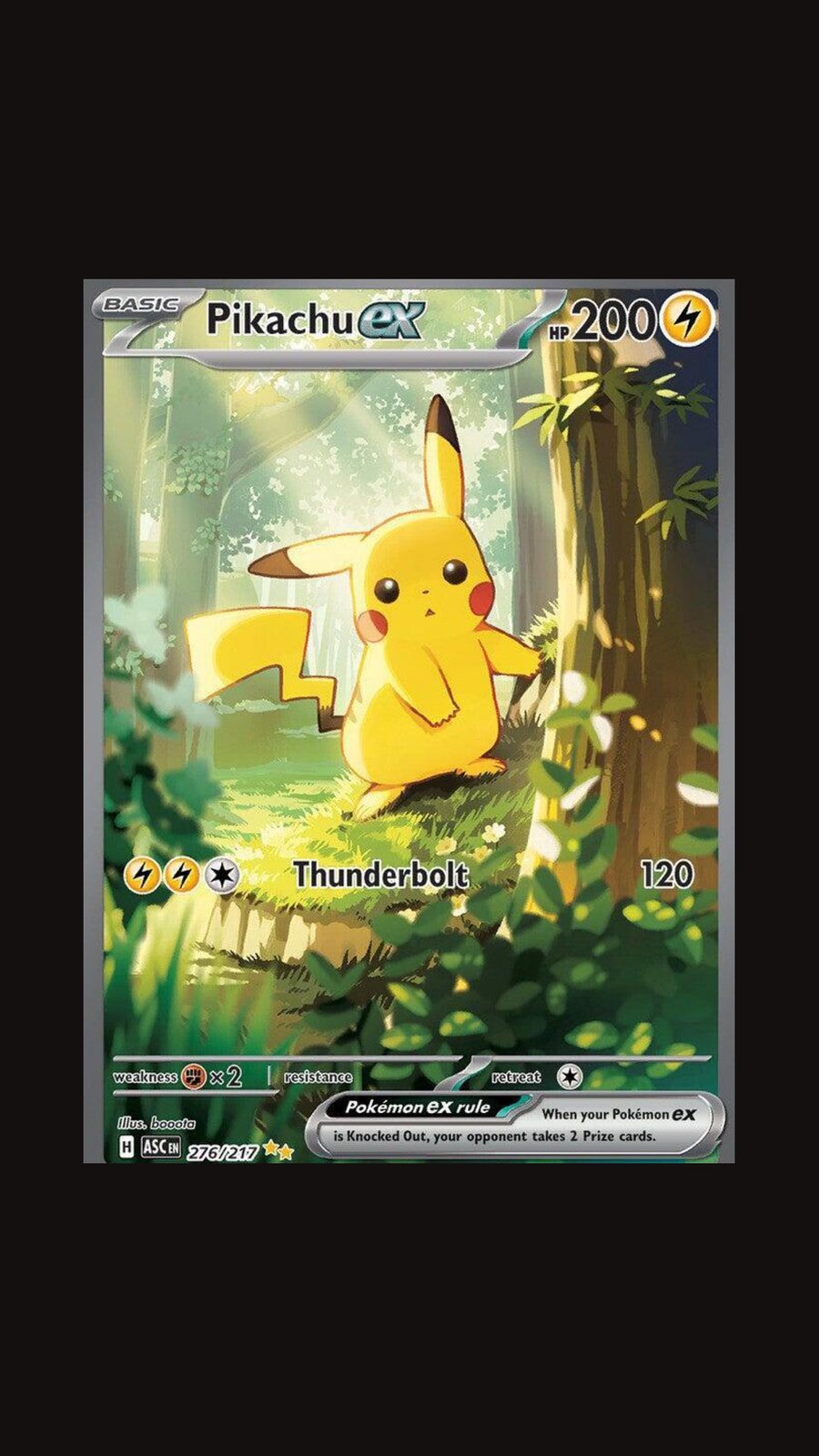 Pikachu card before Emberpull
